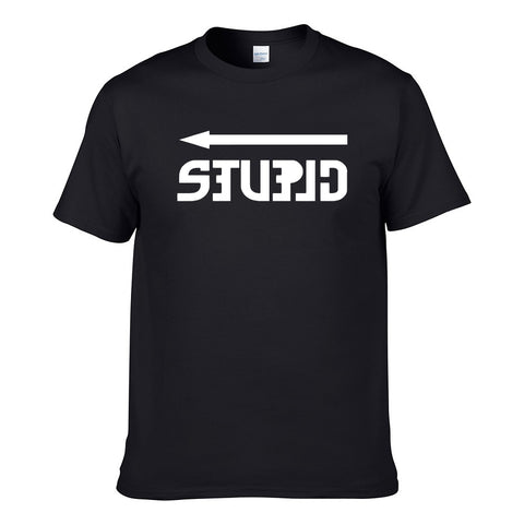 UT STUPID-CLEVER MIRROR AMBIGRAM Premium Slogan T-Shirt