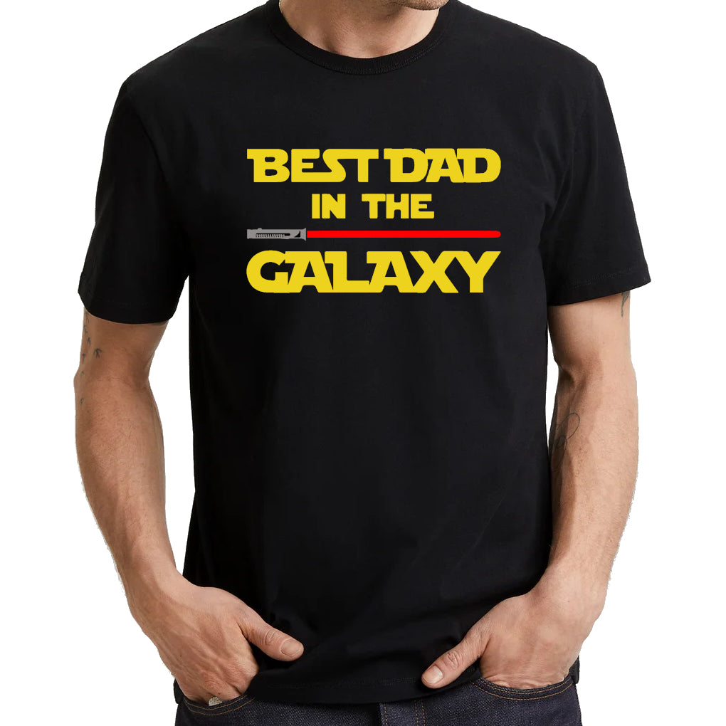 UT BEST DAD IN THE GALAXY Father Movie Parody Statement Unisex T-Shirt (Family TEE Set)