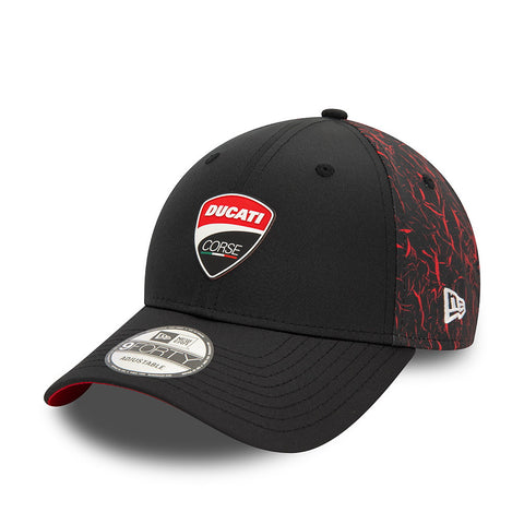 New Era Ducati Motor Logo Crinkle Print 9Forty Strapback Cap