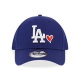 New Era MLB Los Angeles Dodgers Heart Essential 9Forty Royal Blue Strapback Cap