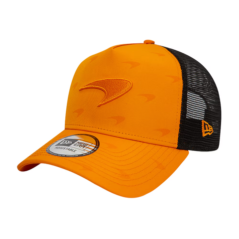 New Era F1 McLaren Racing Team Papaya Orange 9Forty A-Frame Trucker Snapback Cap
