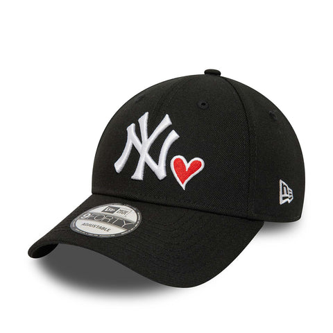 New Era MLB New York Yankees Heart Essential 9Forty Black Strapback Cap