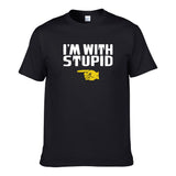 UT I'M WITH STUPID Premium Slogan T-Shirt