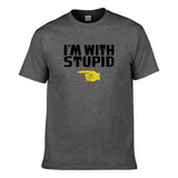 UT I'M WITH STUPID Premium Slogan T-Shirt