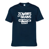 UT ZOMBIES EAT BRAINS Premium Slogan T-Shirt