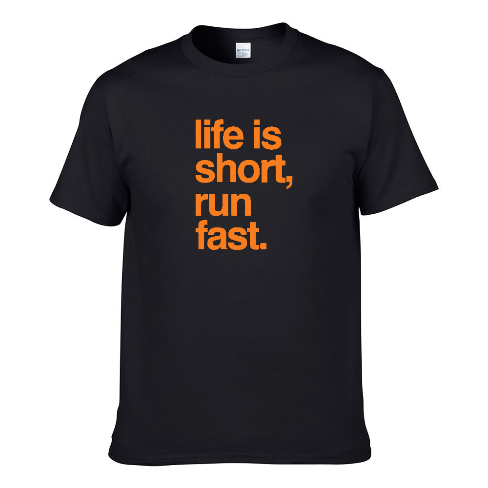 UT LIFE IS SHORT, RUN FAST Premium Slogan T-Shirt