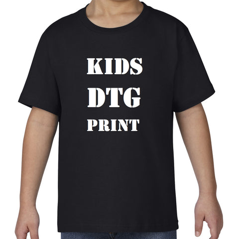 CUSTOM DTG PRINT (Direct To Garment) on Gildan Premium Cotton KIDS T-Shirt