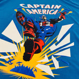 PREMIUM Marvel CAPTAIN AMERICA KICK Glow-in-the-Dark T-Shirt