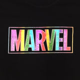 PREMIUM Marvel Rainbow Logo on Kid's BlackT-Shirt