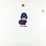 PREMIUM Marvel Kawaii Captain America Embroidered Patch T-Shirt