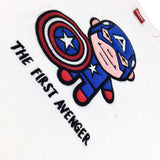 PREMIUM Marvel Kawaii Captain America Embroidered Patch T-Shirt